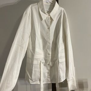 Escada White long sleeve button up shirt